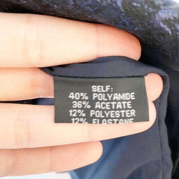 Rickie Freeman Teri John Black Blue Cocktail Dress - Picture 3 of 8